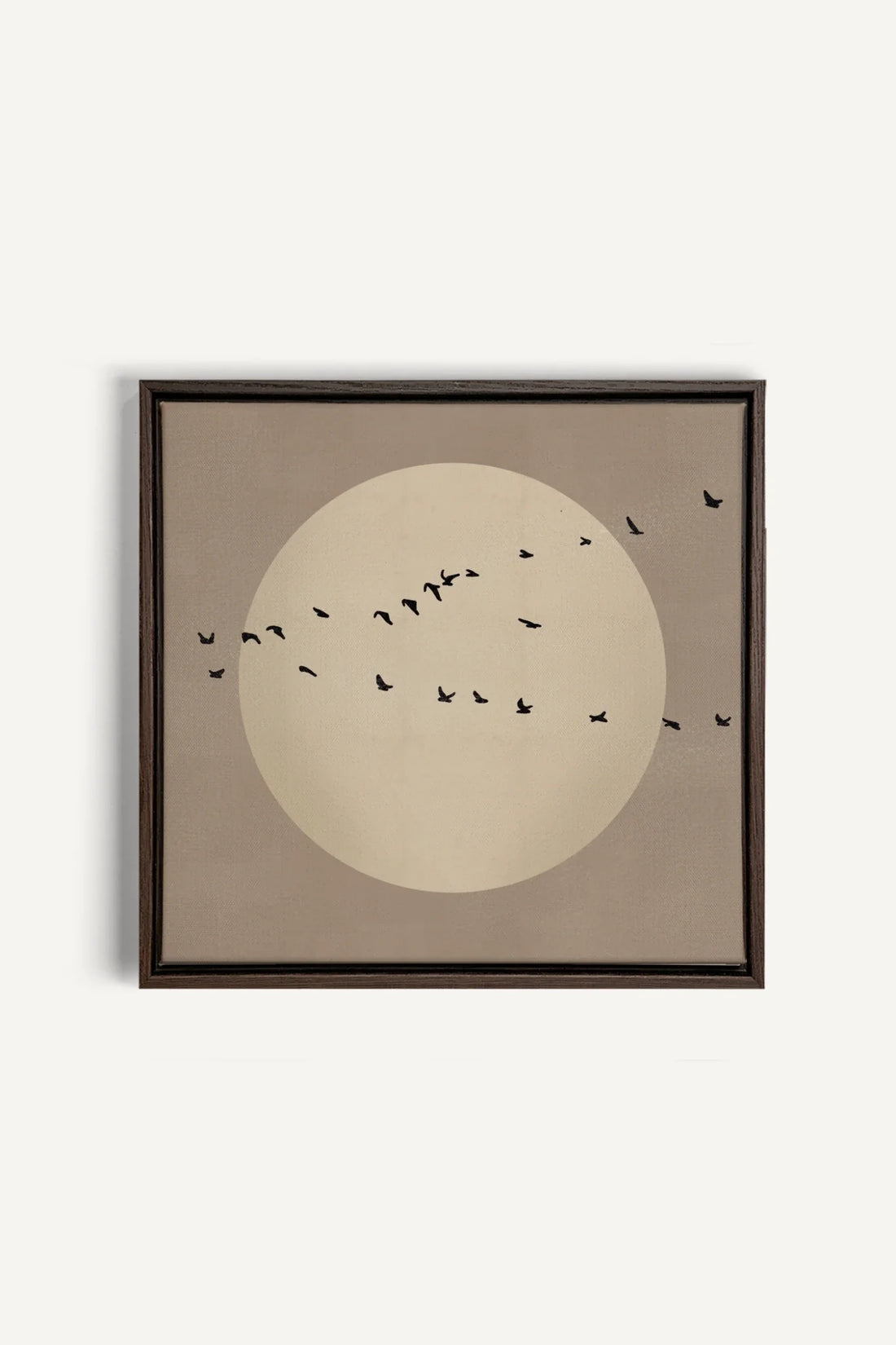 OLEKA CANVAS - FLIGHT OF LIGHT, Oeuvre sur toile étirée, encadré Brun Noyer