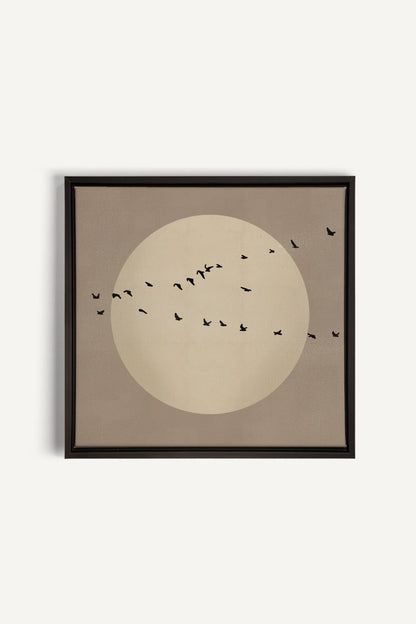 OLEKA CANVAS - FLIGHT OF LIGHT, Oeuvre sur toile étirée, encadré Noir