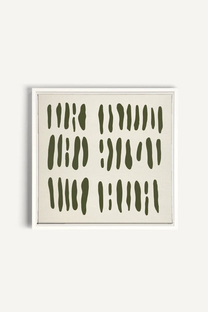 OLEKA CANVAS - FLOATING PATTERNS, Oeuvre sur toile étirée, encadré Blanc