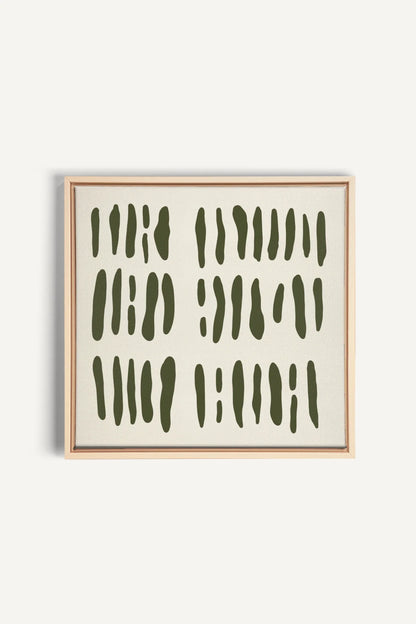 OLEKA CANVAS - FLOATING PATTERNS, Oeuvre sur toile étirée, encadré Naturel Clair