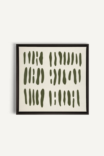 OLEKA CANVAS - FLOATING PATTERNS, Oeuvre sur toile étirée, encadré Noir