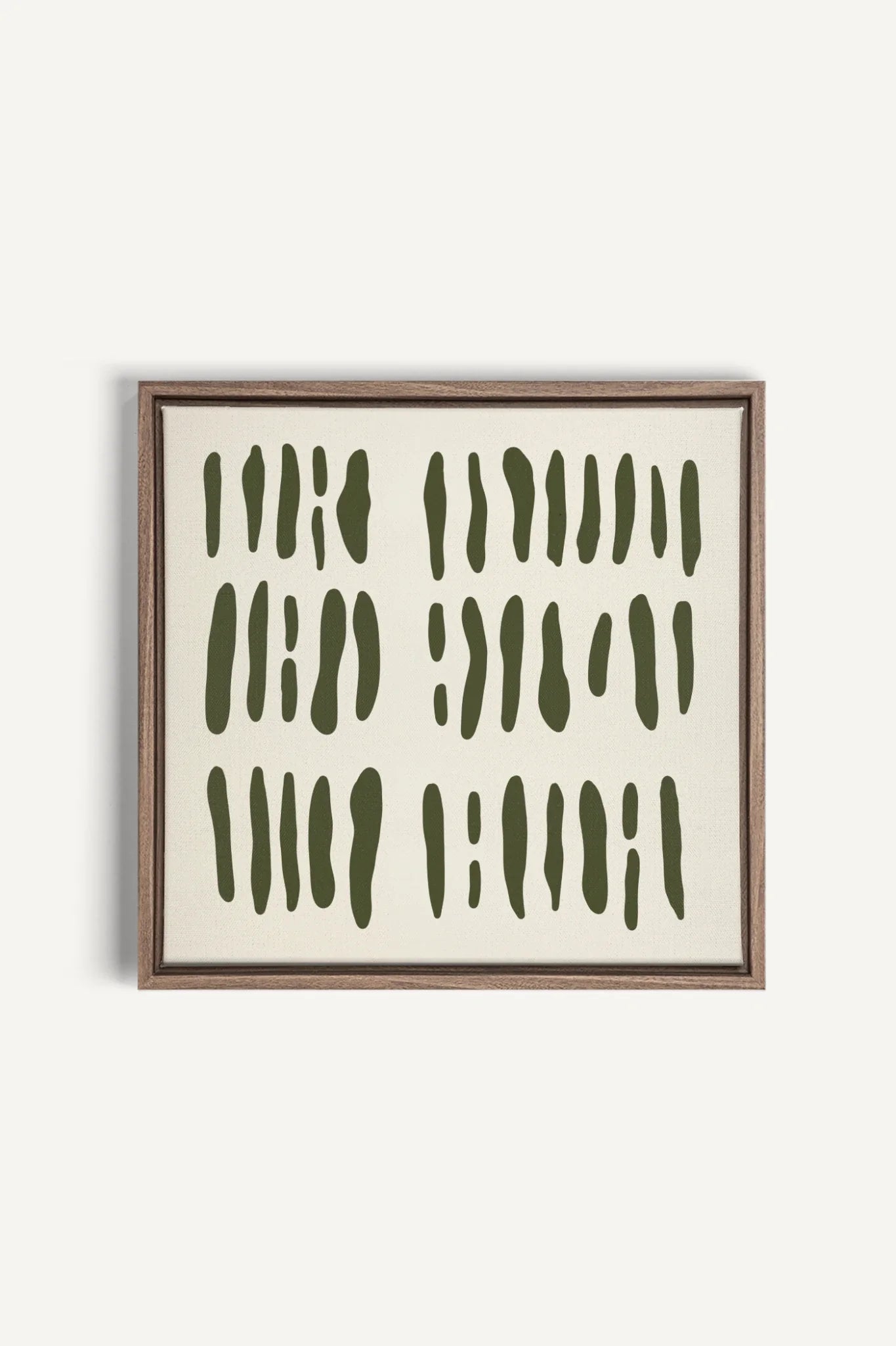 OLEKA CANVAS - FLOATING PATTERNS, Oeuvre sur toile étirée, encadré Brun Chêne