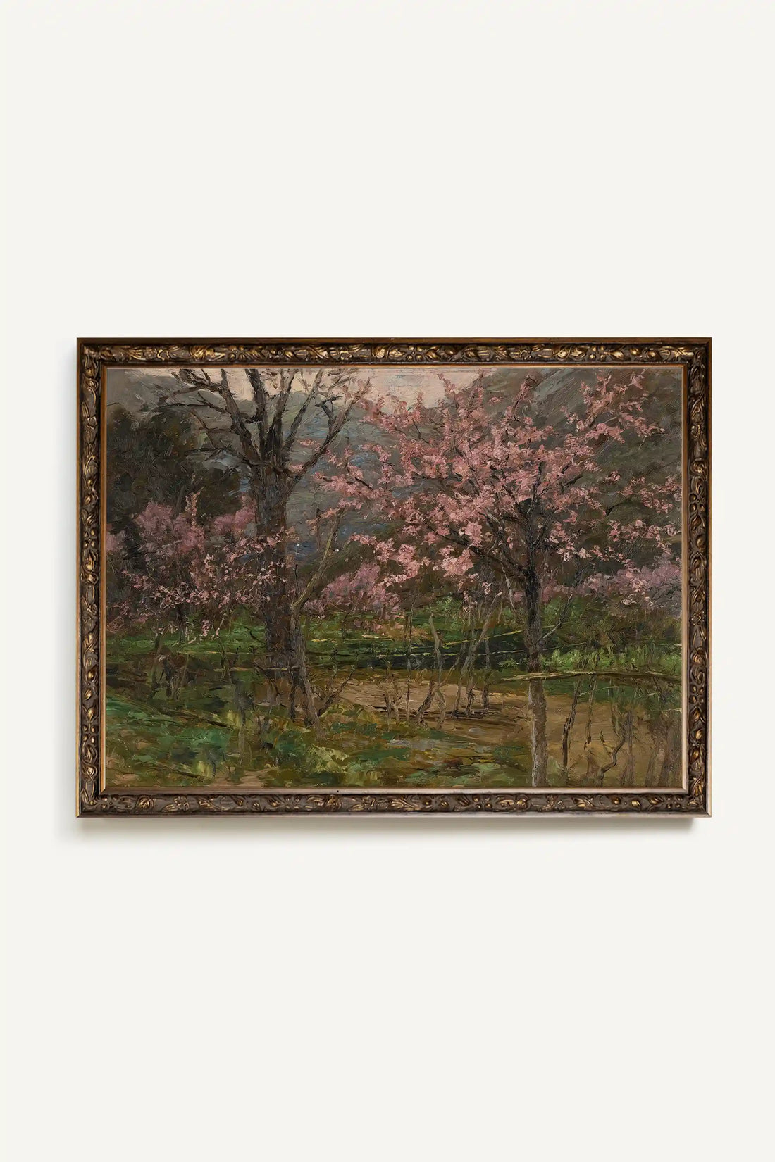 FLORAISON SAUVAGE, Oeuvre sur toile rigide, encadré Vintage Bronze