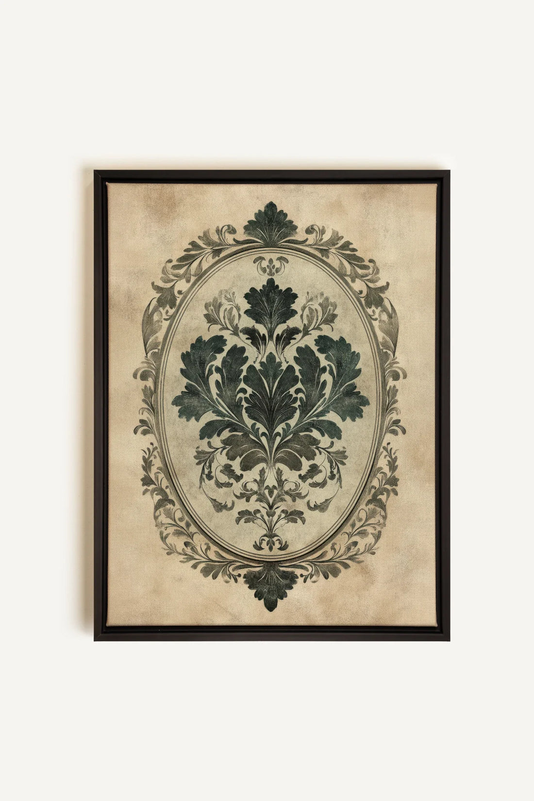 OLEKA CANVAS - FLORAL MAJESTY, Oeuvre sur toile étirée, encadré Noir