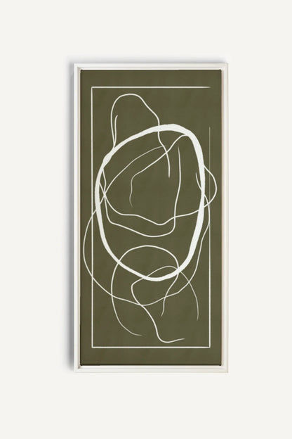 OLEKA CANVAS - FLOWING HARMONY, Oeuvre sur toile étirée, encadré Blanc