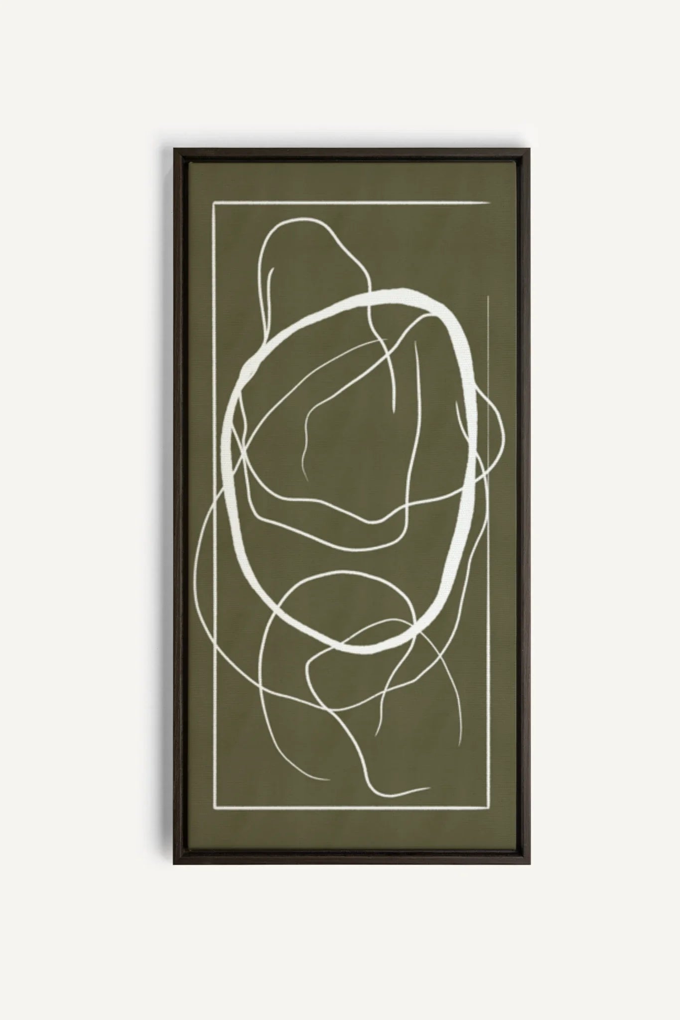 OLEKA CANVAS - FLOWING HARMONY, Oeuvre sur toile étirée, encadré Brun Noyer