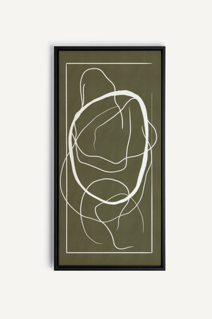 OLEKA CANVAS - FLOWING HARMONY, Oeuvre sur toile étirée, encadré Noir