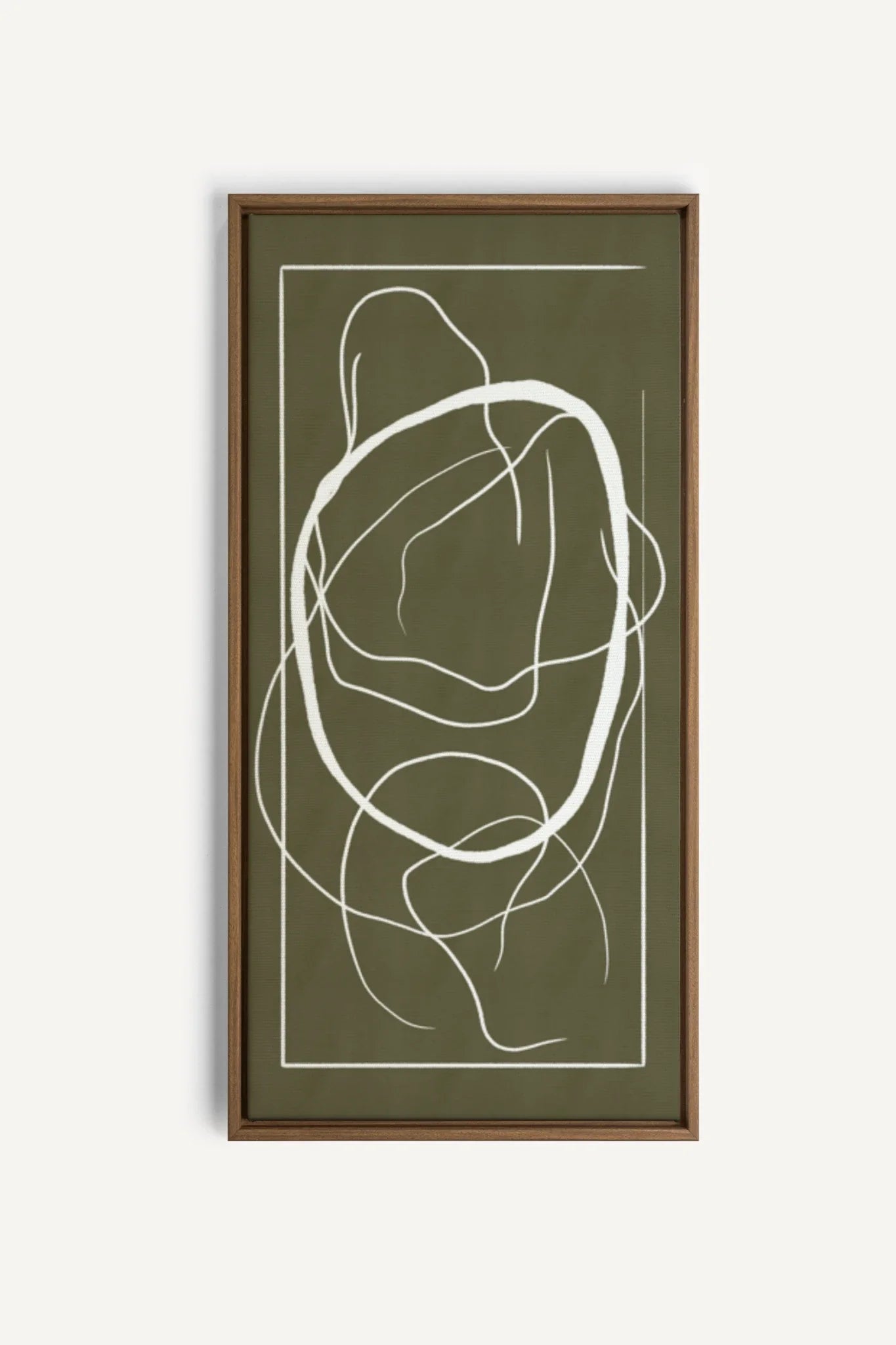 OLEKA CANVAS - FLOWING HARMONY, Oeuvre sur toile étirée, encadré Brun Chêne