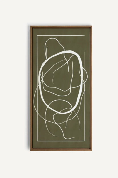 OLEKA CANVAS - FLOWING HARMONY, Oeuvre sur toile étirée, encadré Brun Chêne