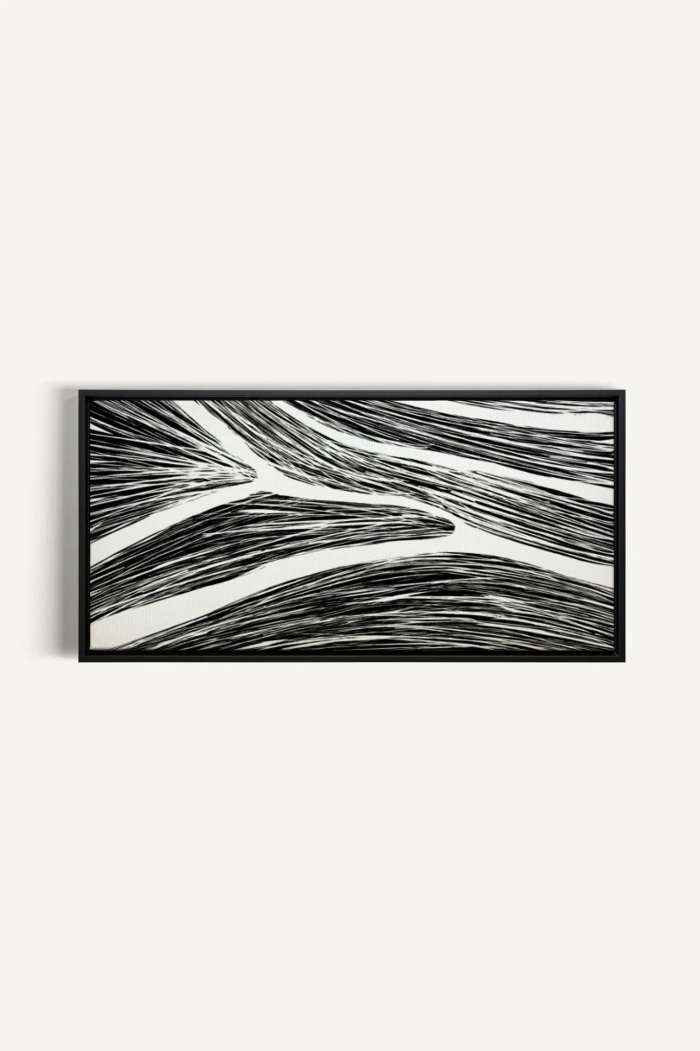 OLEKA CANVAS - FLUID IMPULSES, Oeuvre sur toile étirée, encadré Noir