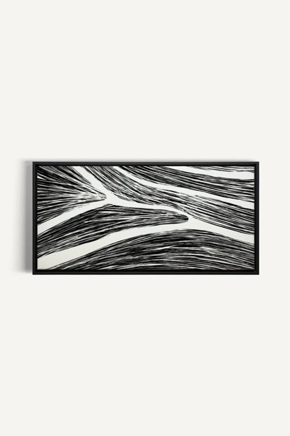 OLEKA CANVAS - FLUID IMPULSES, Oeuvre sur toile étirée, encadré Noir