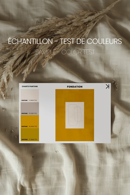 FONDATION, Work on canvas, framed Vintage Bronze