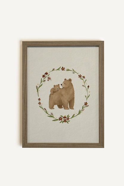 FOREVER TOGETHER, Oeuvre sur toile rigide, encadré brun chêne
