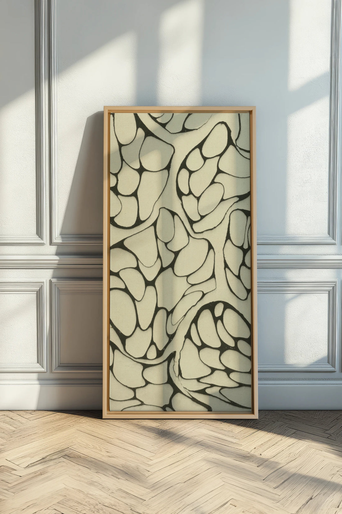 FORMES MINÉRALES, Work on stretched canvas, framed Naturel Clair