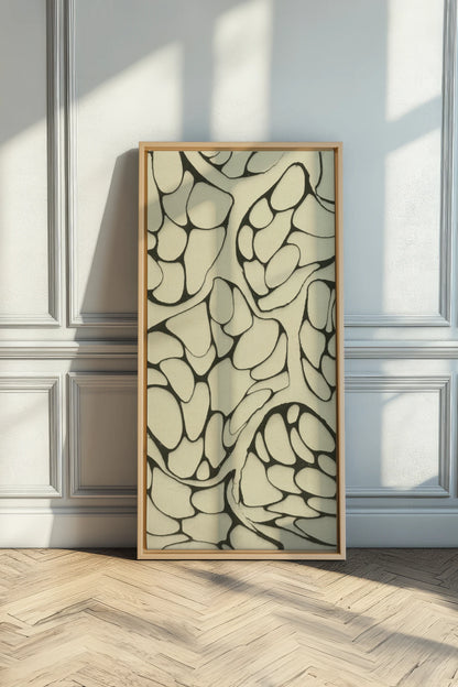 FORMES MINÉRALES, Oeuvre sur toile étirée, encadré Naturel Clair