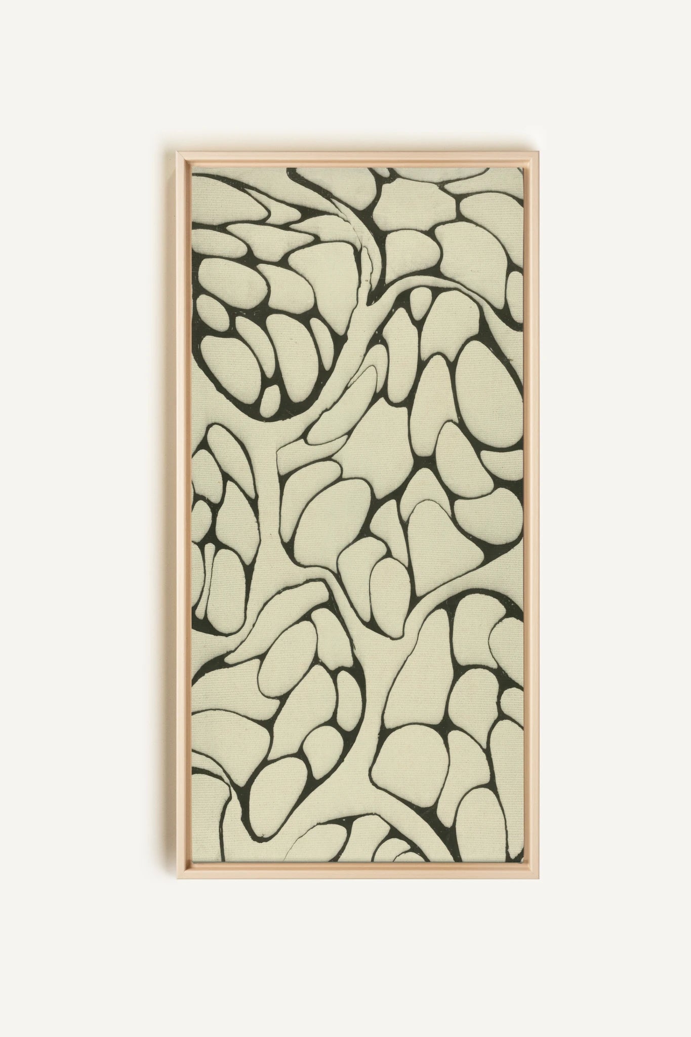 FORMES MINÉRALES, Oeuvre sur toile étirée, encadré Naturel Clair