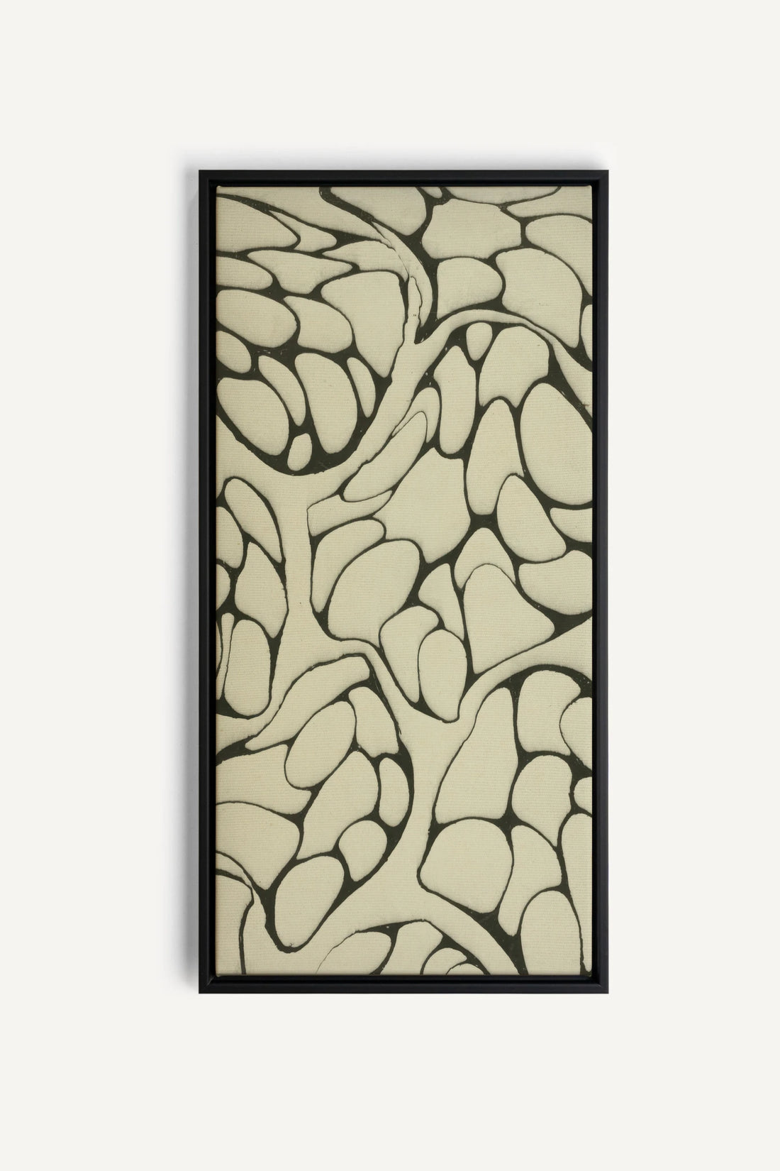 FORMES MINÉRALES, Work on stretched canvas, framed Black