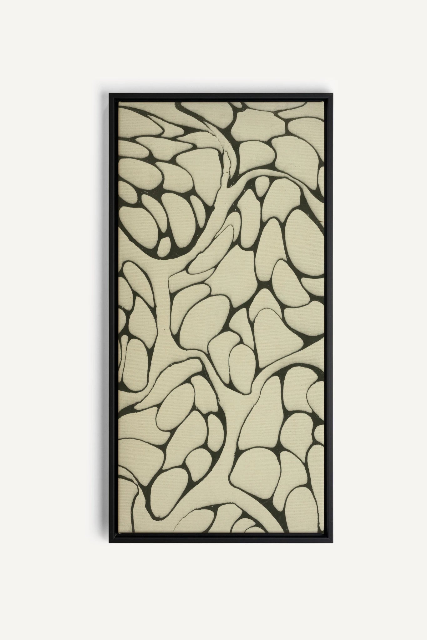 FORMES MINÉRALES, Work on stretched canvas, framed Black