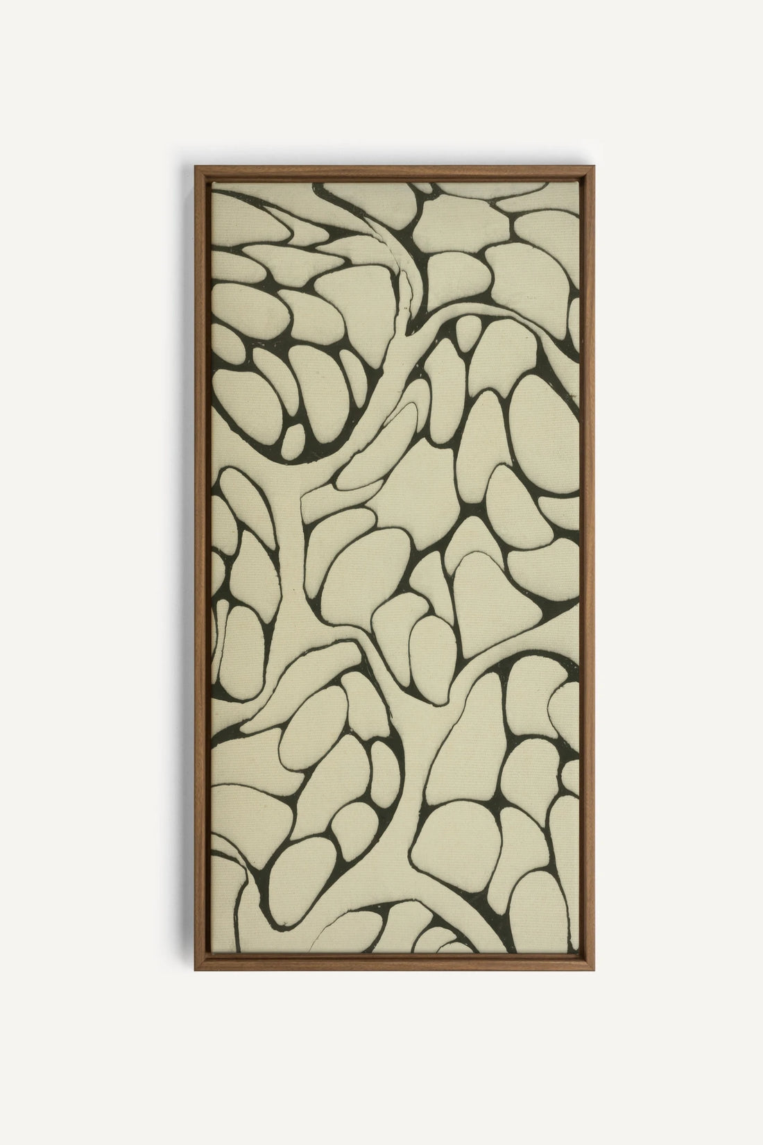 FORMES MINÉRALES, Work on stretched canvas, framed Oak Brown