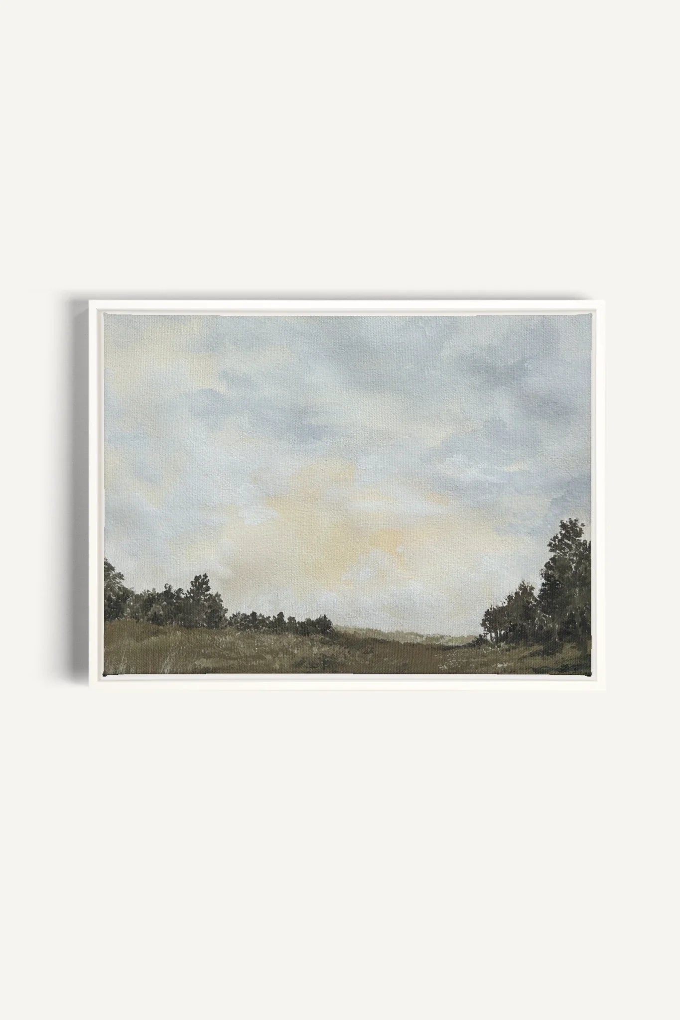 OLEKA CANVAS - FRESH SKIES, Oeuvre sur toile étirée, encadré Blanc