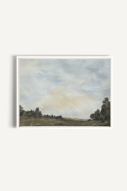 OLEKA CANVAS - FRESH SKIES, Oeuvre sur toile étirée, encadré Blanc