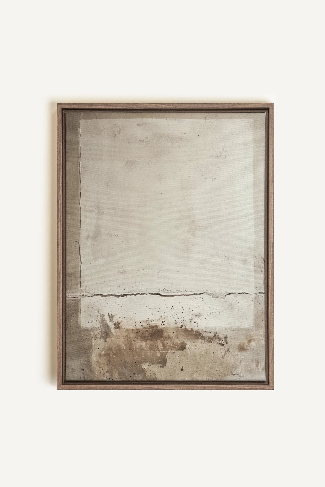 OLEKA CANVAS - FRICKLE ABSTRACT, Oeuvre sur toile étirée, encadré Brun Chêne