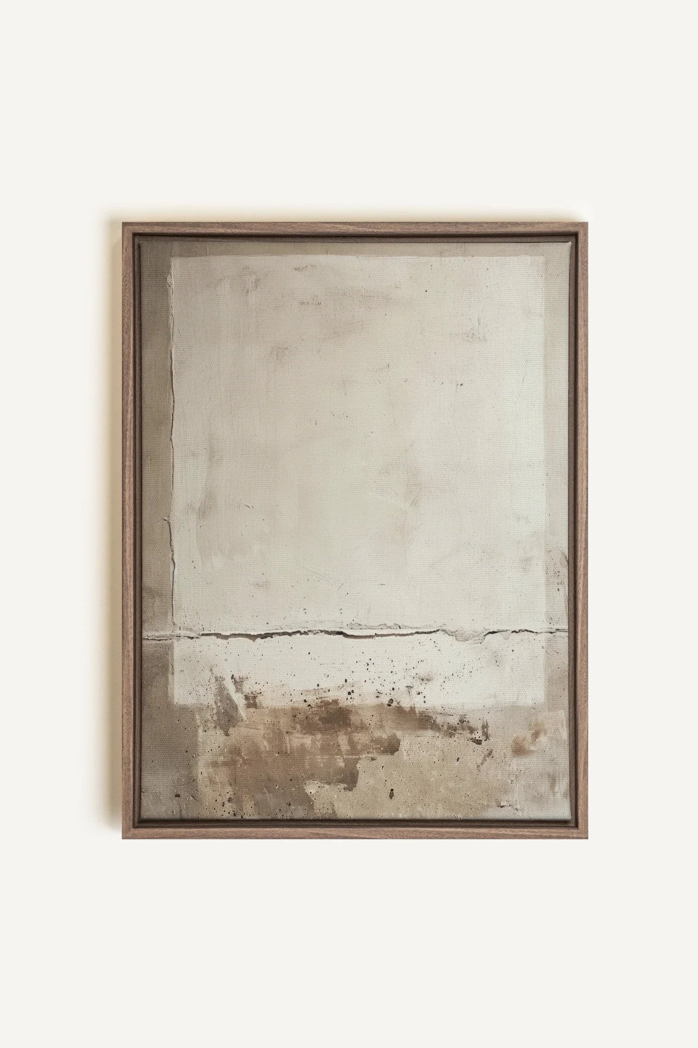 OLEKA CANVAS - FRICKLE ABSTRACT, Oeuvre sur toile étirée, encadré Brun Chêne