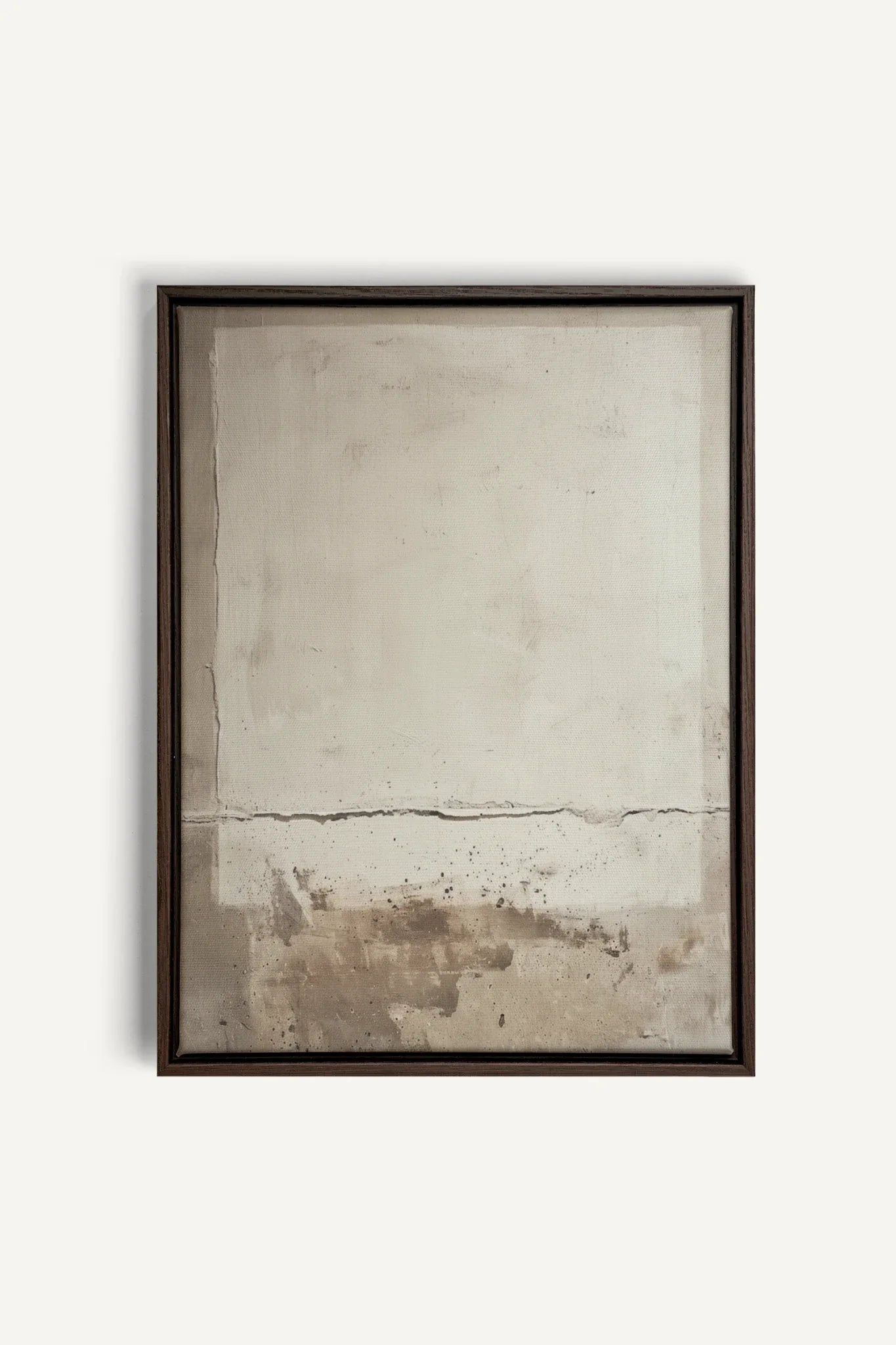 OLEKA CANVAS - FRICKLE ABSTRACT, Oeuvre sur toile étirée, encadré Brun Noyer