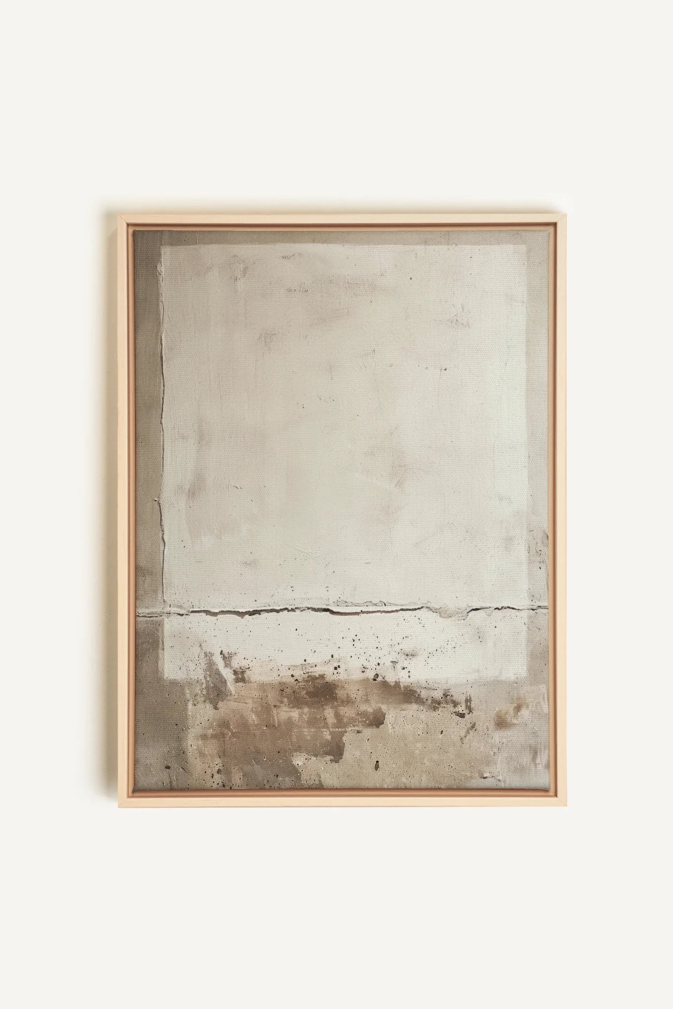 OLEKA CANVAS - FRICKLE ABSTRACT, Oeuvre sur toile étirée, encadré Naturel Clair