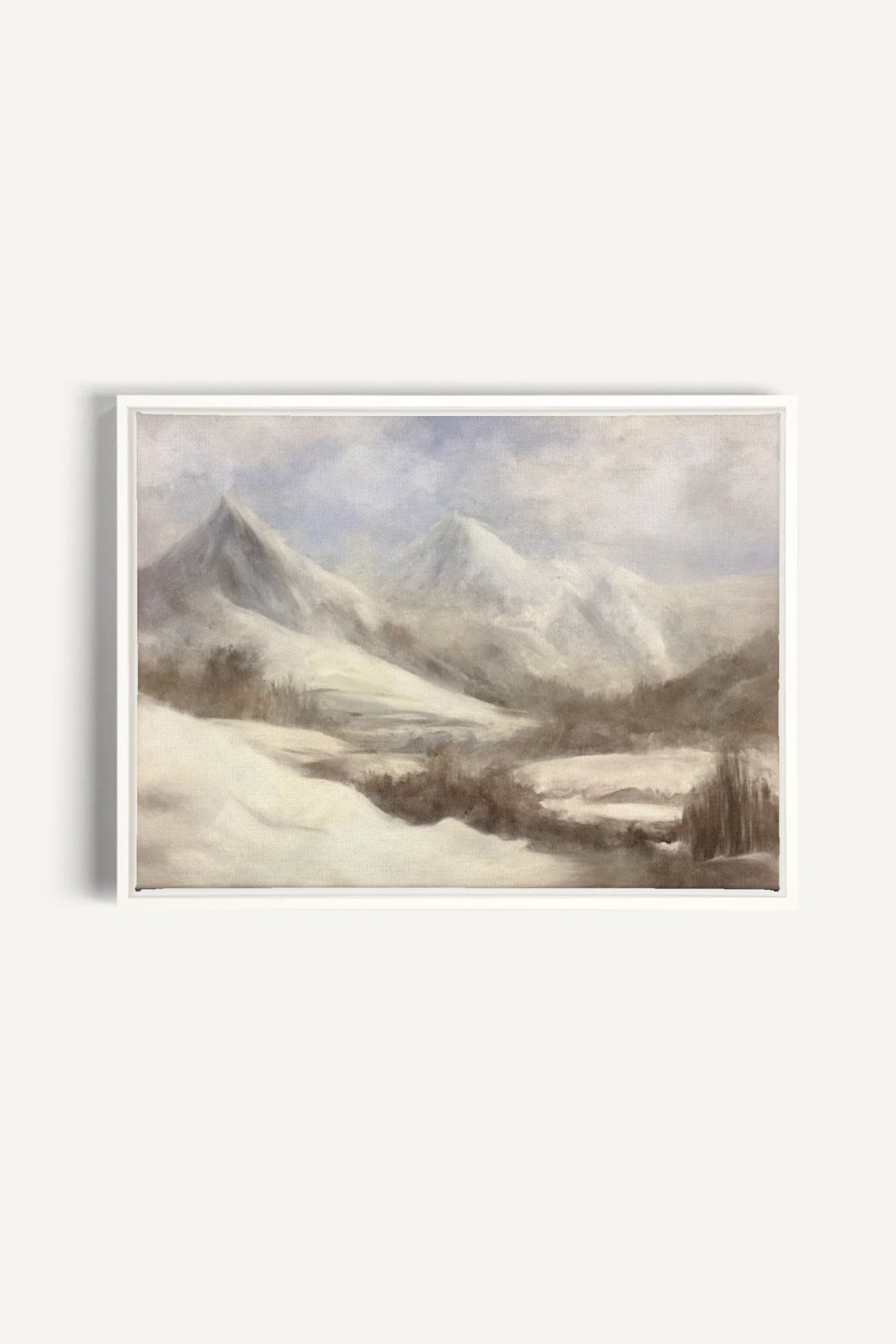 OLEKA CANVAS - FROST, Oeuvre sur toile étirée, encadré Blanc