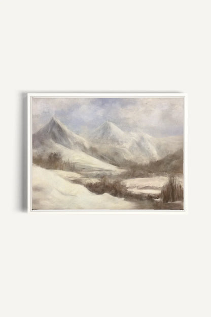 OLEKA CANVAS - FROST, Oeuvre sur toile étirée, encadré Blanc