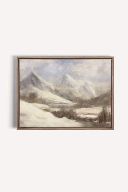 OLEKA CANVAS - FROST, Oeuvre sur toile étirée, encadré Brun Chêne