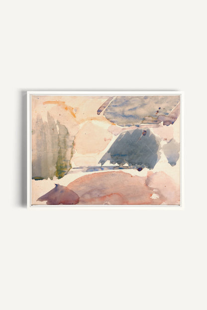 FROSTED PASTELS, Oeuvre sur toile étirée, encadré Blanc