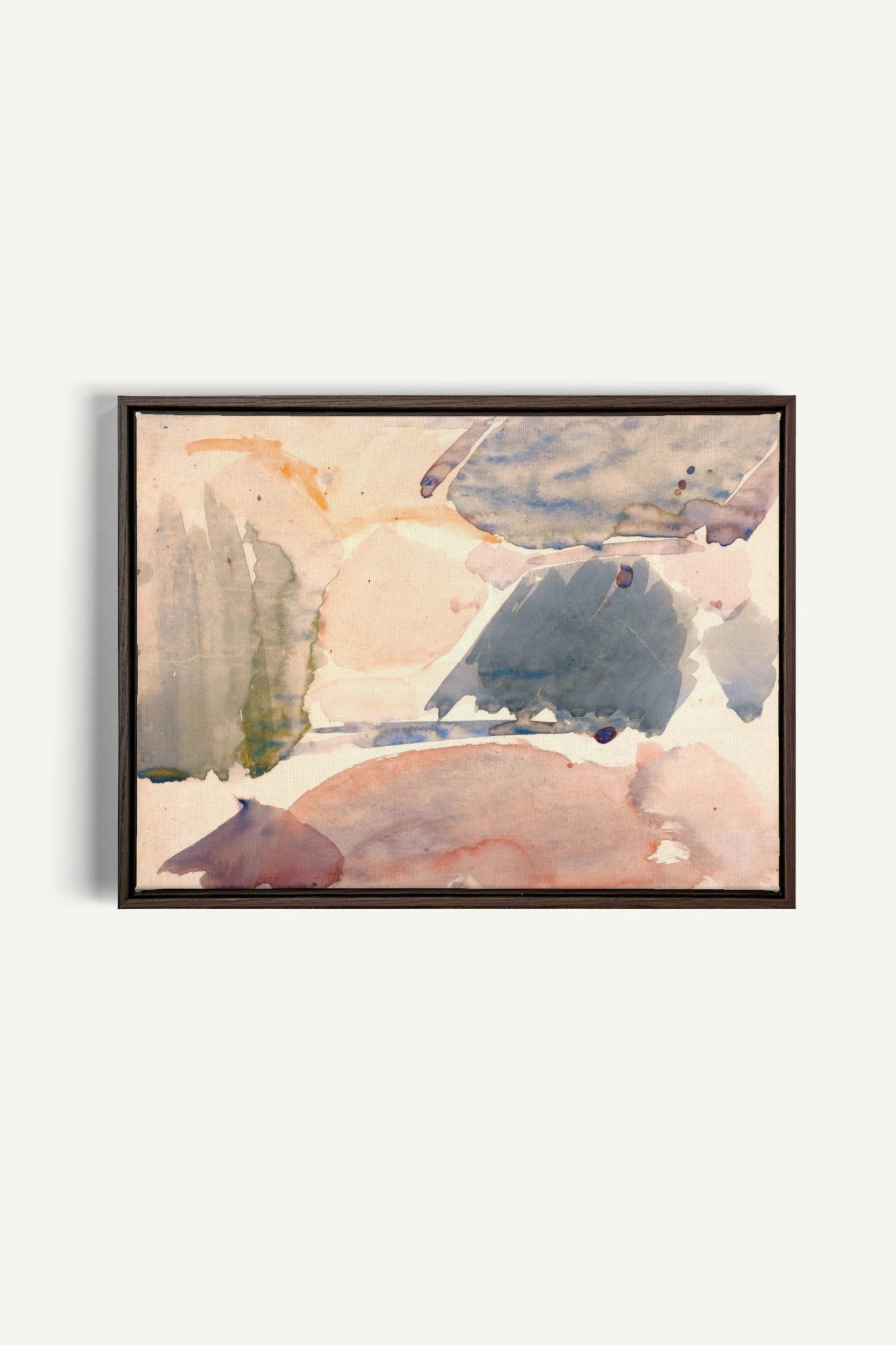 FROSTED PASTELS, Oeuvre sur toile étirée, encadré Brun Noyer