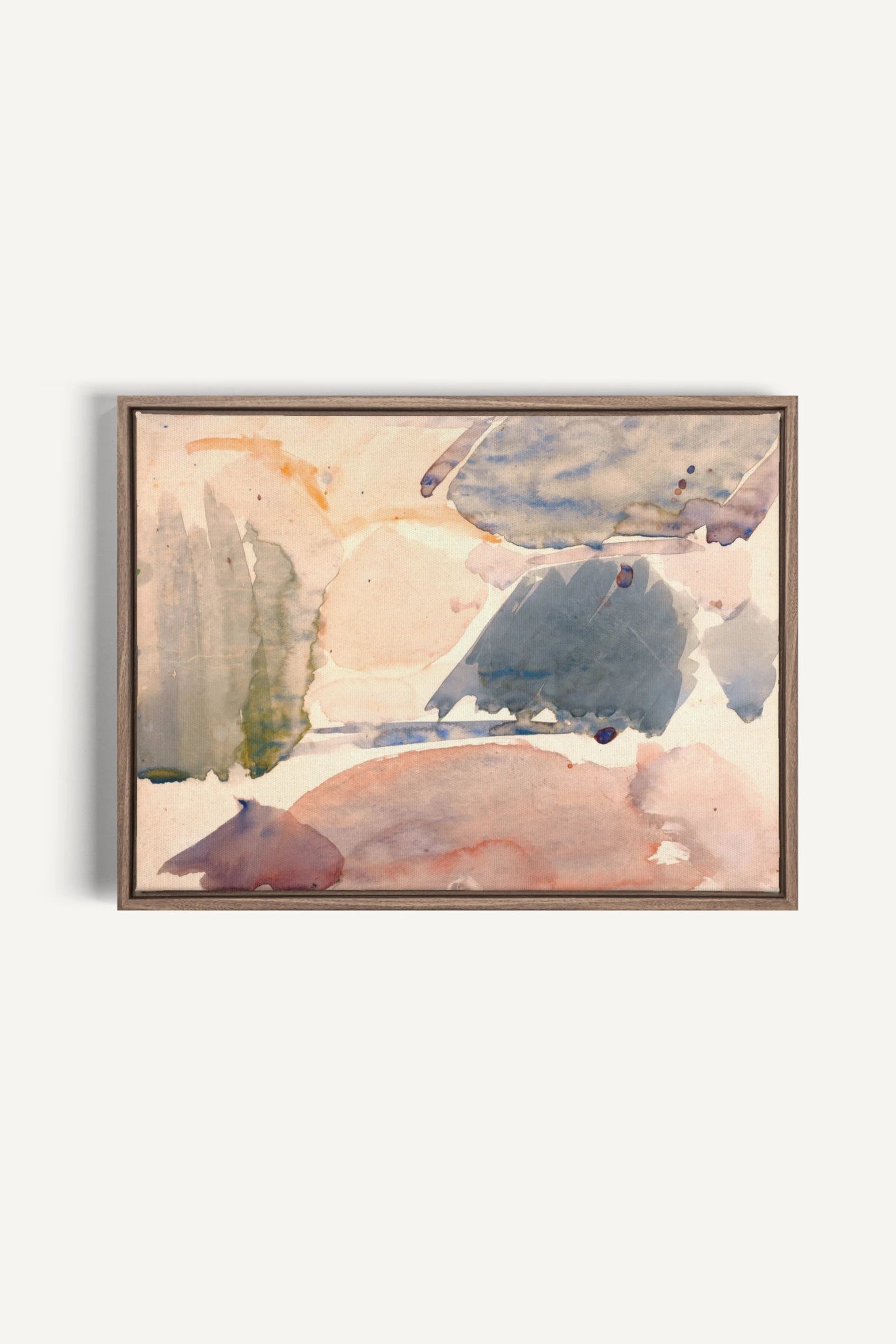 FROSTED PASTELS, Oeuvre sur toile étirée, encadré Brun Chêne