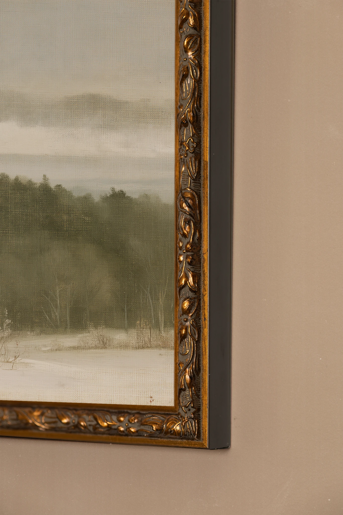 FROSTED VALLEY, Oeuvre sur toile rigide, encadré Vintage Bronze