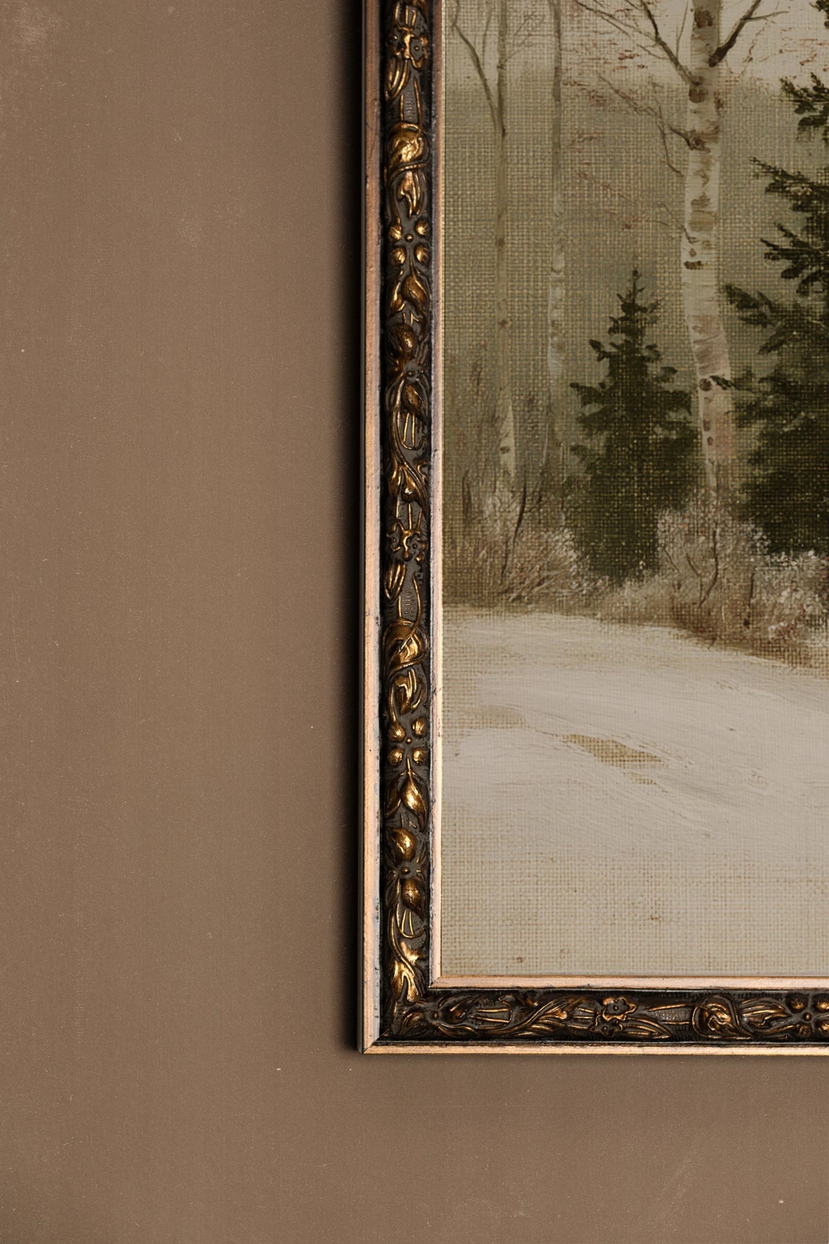 FROSTED VALLEY, Oeuvre sur toile rigide, encadré Vintage Bronze