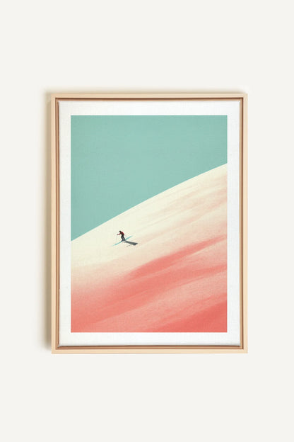 OLEKA CANVAS - Frosty Glide, Oeuvre sur toile étirée, encadré Naturel Clair