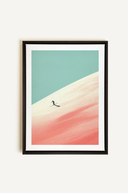 OLEKA CANVAS - Frosty Glide, Oeuvre sur toile étirée, encadré Noir