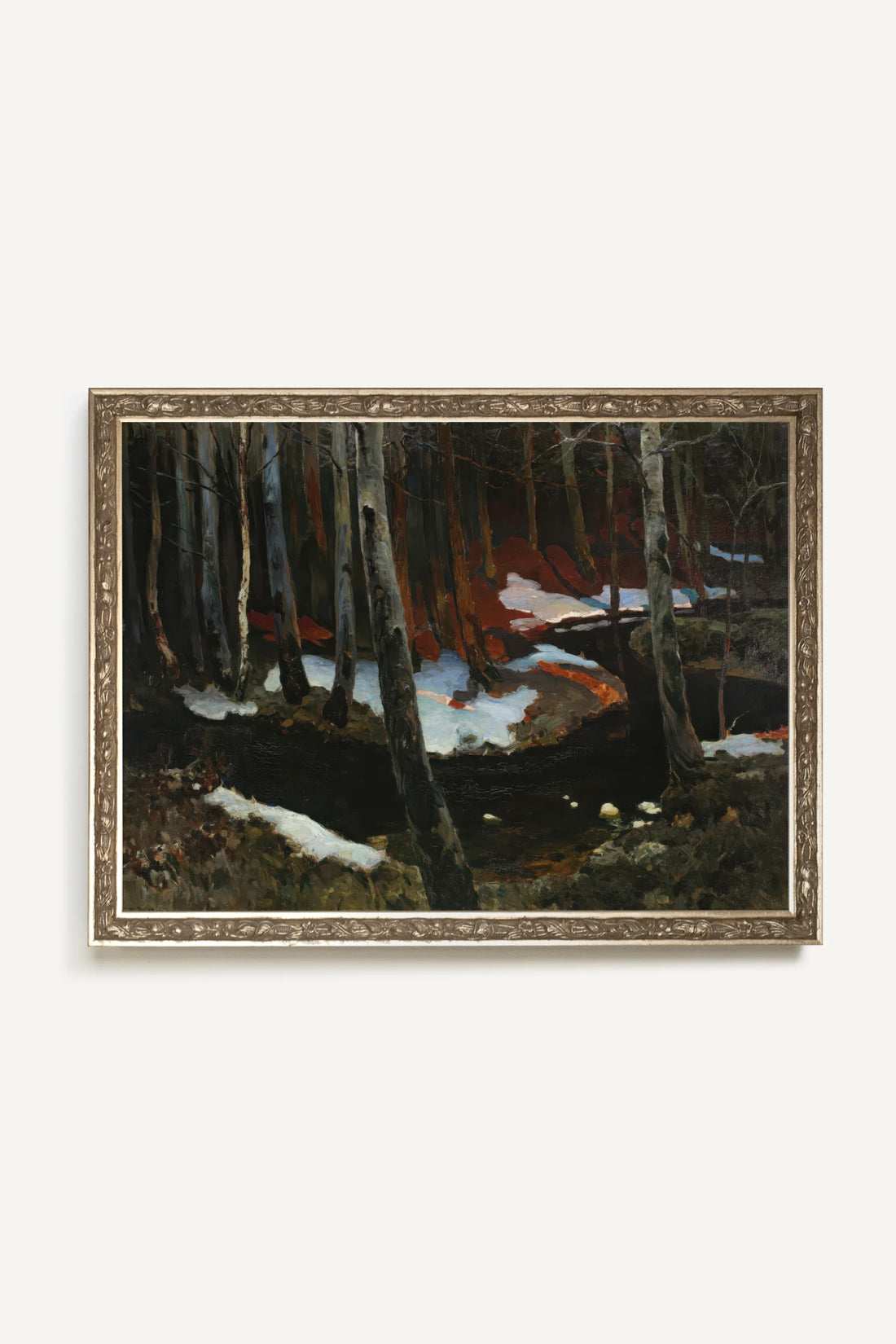 FROZEN AMBER, Oeuvre sur toile rigide, encadré Vintage Argent