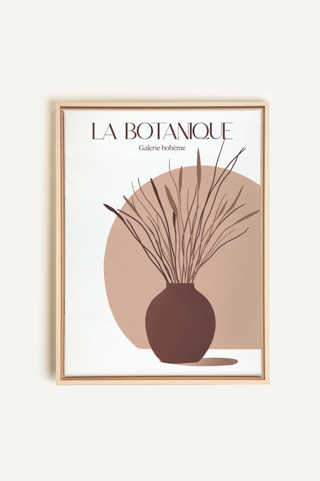 OLEKA CANVAS - GALERIE BOHÈME, Oeuvre sur toile étirée, encadré Naturel Clair