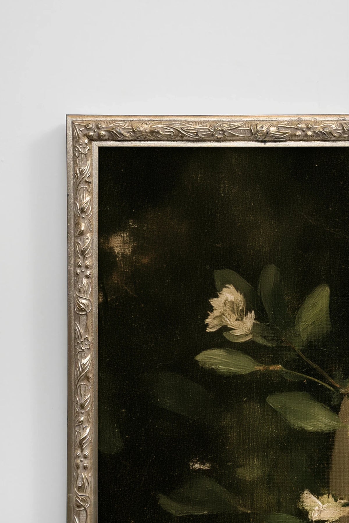 Garden Angel, Oeuvre sur toile rigide, encadré Vintage Argent
