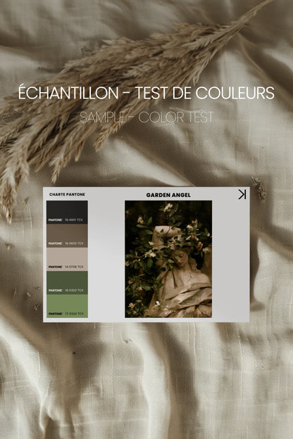 Garden Angel, Oeuvre sur toile rigide, encadré Vintage Argent