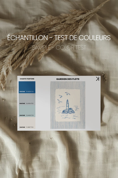 GARDIEN DES FLOTS, Work on canvas, light natural frame