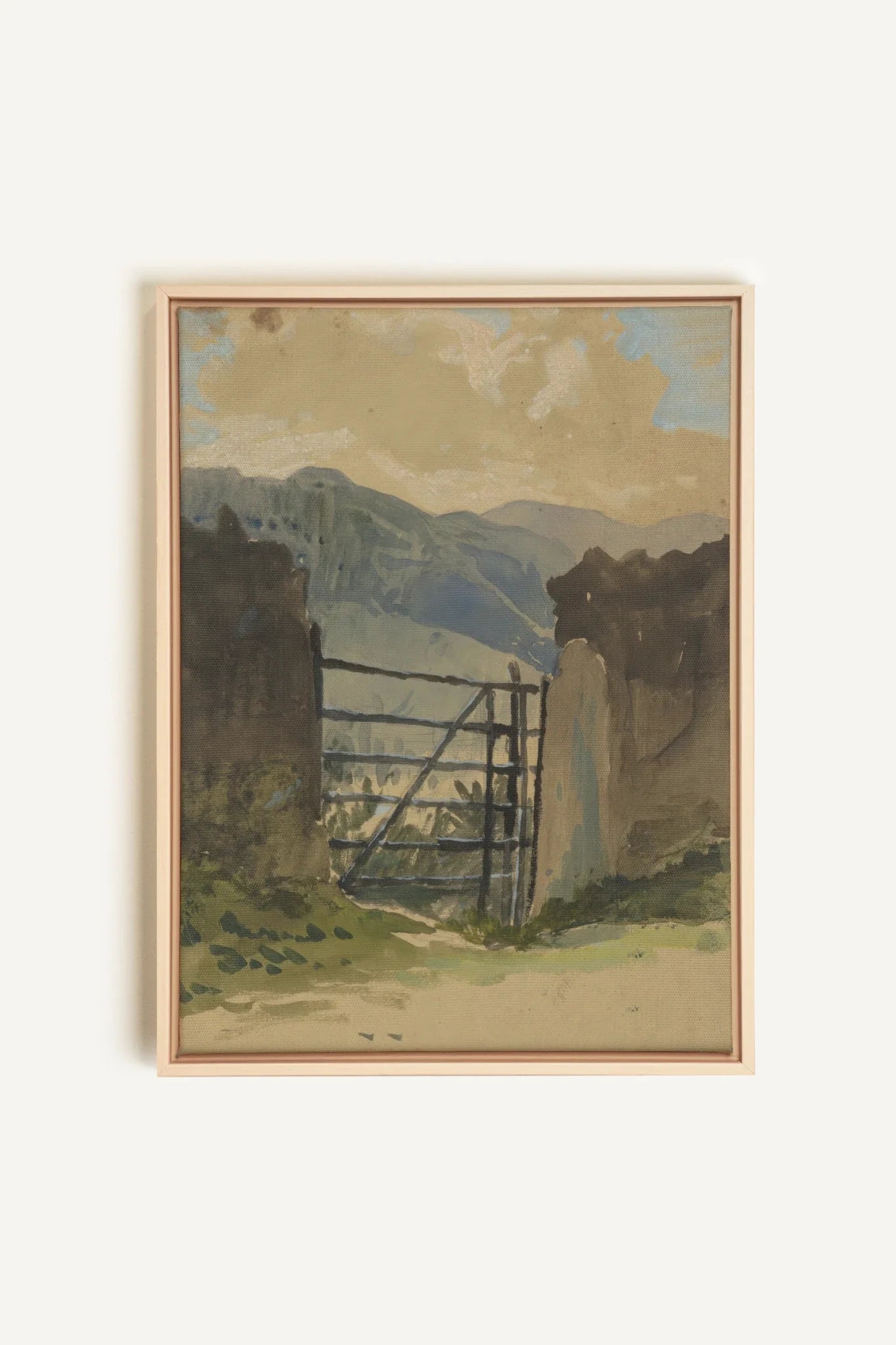 OLEKA CANVAS - GATE TO THE HILLS, Oeuvre sur toile étirée, encadré Naturel Clair