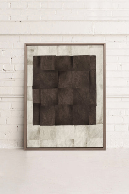 OLEKA CANVAS - GENESIS, Oeuvre sur toile étirée, encadré Brun Chêne