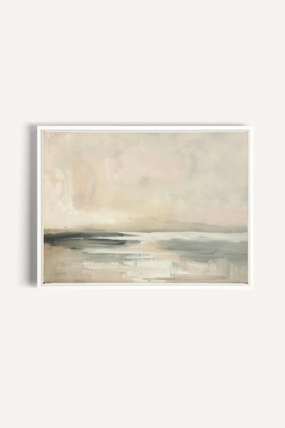 OLEKA CANVAS - GENTLE BREEZE, Oeuvre sur toile étirée, encadré Blanc