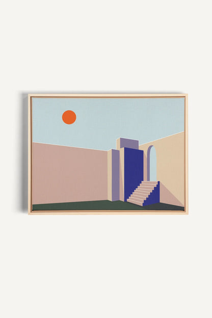 OLEKA CANVAS - GÉOMÉTRIE, Oeuvre sur toile étirée, encadré Naturel Clair