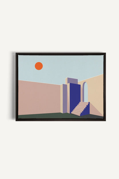 OLEKA CANVAS - GÉOMÉTRIE, Oeuvre sur toile étirée, encadré Noir