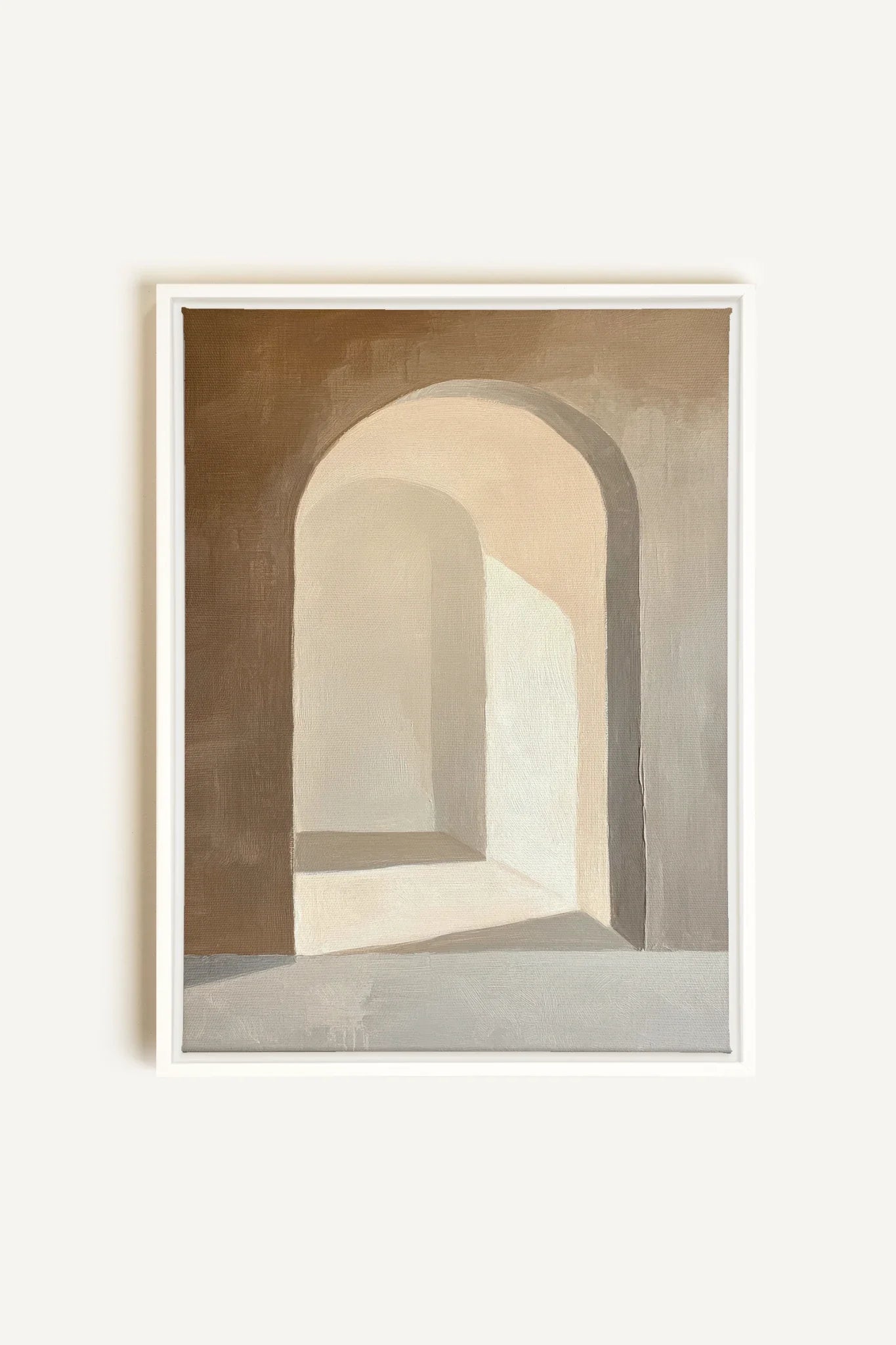 OLEKA CANVAS - GOLDEN ARCH, Oeuvre sur toile étirée, encadré Blanc